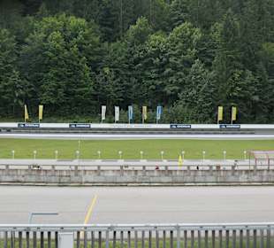 Beim Biathlon-Stadion von Ruhpolding
