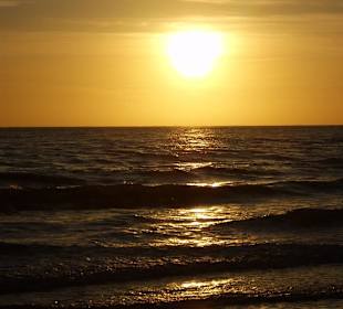Borkum Sonnenuntergang am Südstrand
