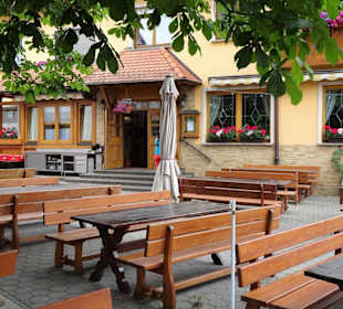 Biergarten der Brauerei Knoblach