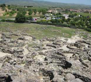 Blick von Turm auf den Parkplatz