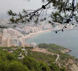 Blick vom Penon auf den Strand