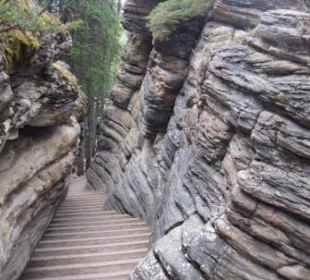 Athabasca Falls: Altes Flussbett