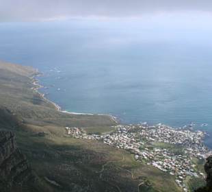 Blick vom Tafelberg auf Kapstadt