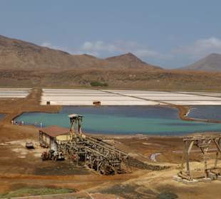 Saline in einem Vulkankrater