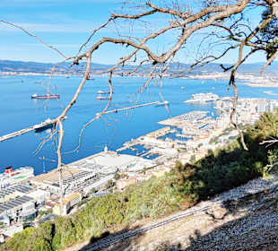 Blick auf den Hafen von Gibraltar