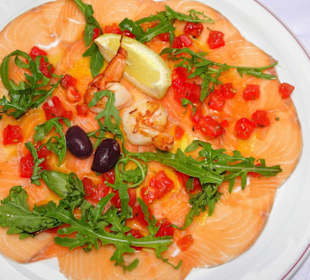 Lachs-Carpaccio im Ristorante Bellini