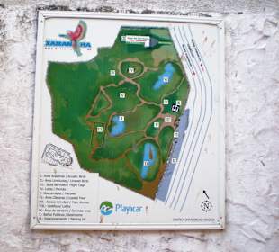 Karte vom Vogelpark in Playacar