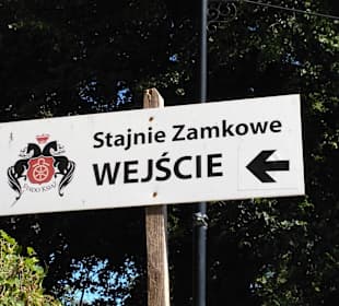 Hinweis am Parkplatz