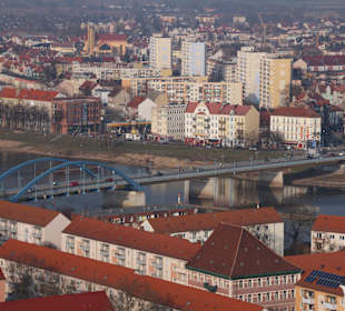 Blick über die Brücke nach Slubice