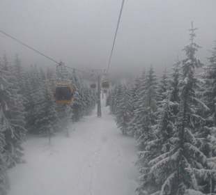 Der Blick aus der Kabine nach unten