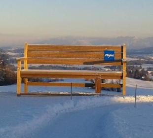 XXL Wanderbank im Winter
