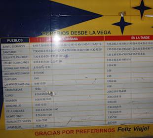 Preistafel...de Caribe Tours de la Vega