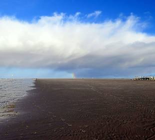 Strand - Impressionen, Regenbogen am Strand