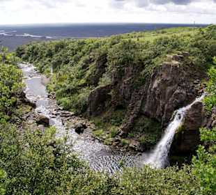 Der Hundafoss Wasserfall-auf dem Weg zum Svartifoss