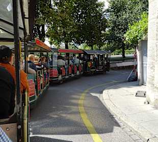 Mit der Mini Train durch die Innestadt von Genf.