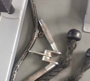 Trizepsstange aus den 70er Jahren, Seil kurz vor d