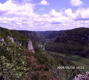 Blick vom Eichfelsen oberes Donautal