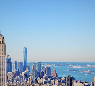Aussicht aufs ESB, One World Trade & Lady Liberty