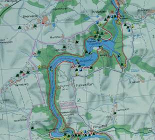 Wanderkarte von Burg und Talsperre