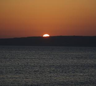 Sonnenaufgang vom Sonnendeck aus