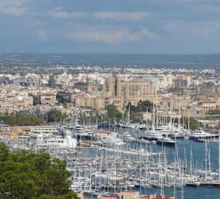 Widok na Katedrę Słońca z Bellver Castle 