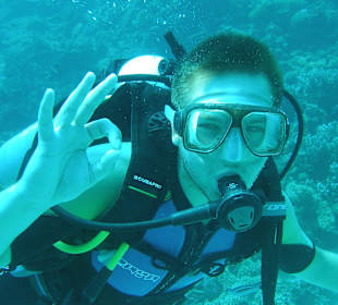 Beim ersten Tauchgang