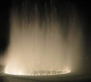 Wasserföntänen am Abend