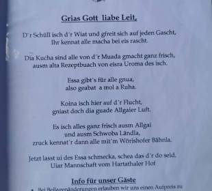Speisekarte