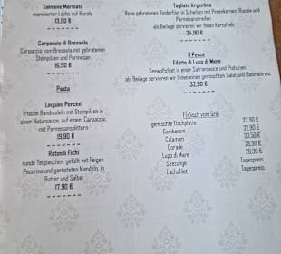 Speisekarte 