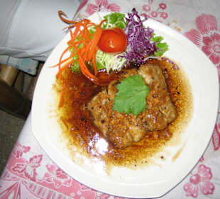 Barracuda-Filet mit Garlic und Pepper!