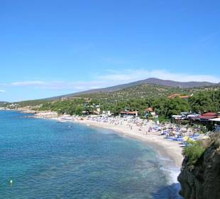 Blick auf die Bucht von Pefkari