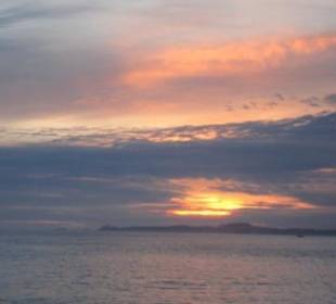 Sonnenuntergang beim Dinner im Wickaninnish