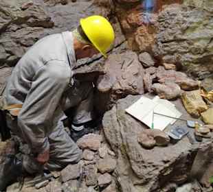 Diorama in der geologischen Abteilung