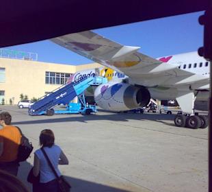 Ankunft am Flughafen Mallorca