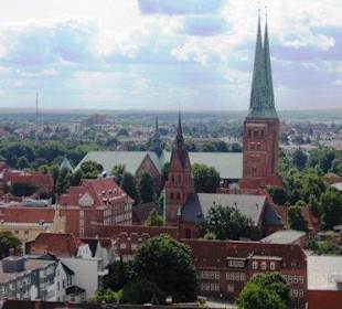 Blick vom Aussichtturm der Kirche St. Petri