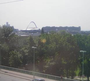 Blick aus der Seilbahn durch die Scheibe