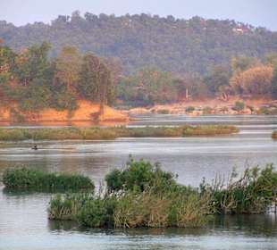 Abendstimmung bei der Insel Don Khong