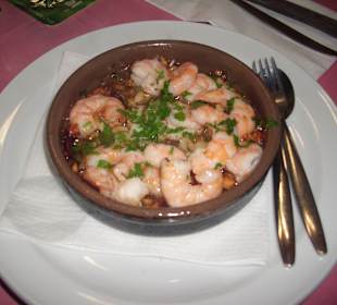 Vorspeise: Gambas alioli