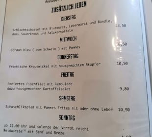 Speisekarte Stand: 05/2023