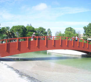 Strandbrücke am Platja de Muro