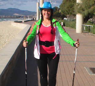 Nordic Walking Instructor Dr. Brigitte Fernandez