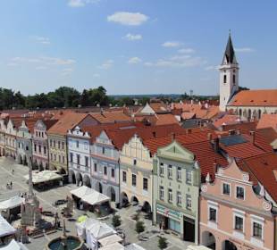Aussicht vom Rathausturm auf den Třeboňer Masa