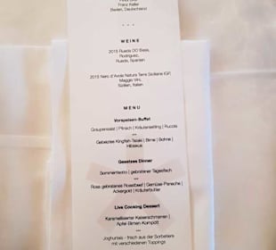 Zusammenstellung für Eventfeiern