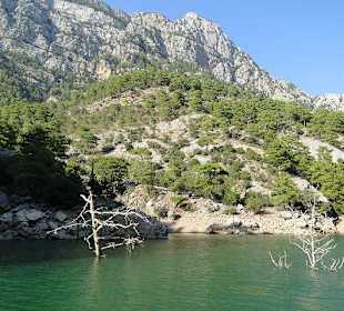 Überall Wasser und Felsen