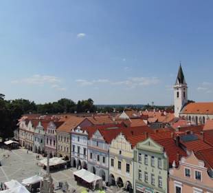 Aussicht vom Rathausturm auf den Třeboňer Masa