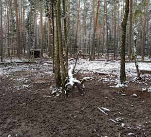 Gelände hinten Schlafhütten