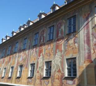 Fassadenbemalung an Alten Rathaus von Bamberg