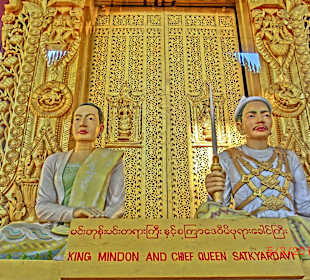 König Mindon un seine Frau