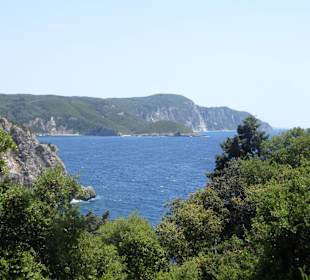 Bergdorf Lakones, Blick aufs Meer