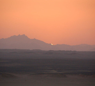 Sonnenuntergang während der Quad-Safari